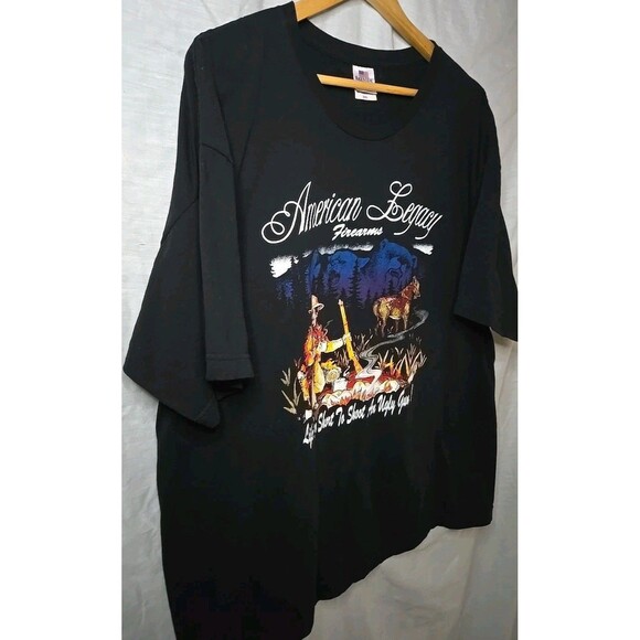 Bayside T Shirt American Legacy Firearms Sz XXL Made In The USA - Picture 4 of 7